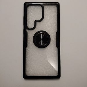 Samsung Galaxy s22 Carbon Fiber Clear Case With Ring Holder/Grip